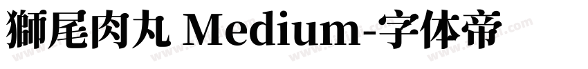 獅尾肉丸 Medium字体转换